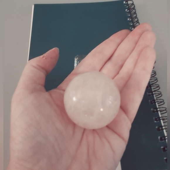 Rose Quartz Crystal Sphere - Picture 4 of 4